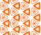 Orange tropical seamless pattern. Hand drawn water