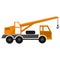 orange truck crane, construction car,industrial heavy automobile, vehicle flat illustration,