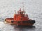 Orange tug/pilot boat