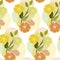 orange twigs limon seamless pattern