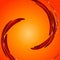 Orange twirl circular wave