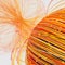 Orange twirl lines with white background, 3d rendering