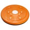 Orange twist sports disc, to strengthen the muscles of the back, on a white background, isolate
