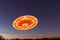 Orange UAP UFO Hovering At Night