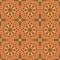 Orange universal vector seamless patterns, tiling. Geometric ornaments.