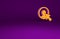 Orange User of man in business suit icon isolated on purple background. Business avatar symbol - user profile icon. Male