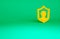 Orange User protection icon isolated on green background. Secure user login, password protected, personal data