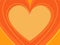 Orange Valentine heart. Symbol of love