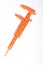 Orange vernier caliper plastic