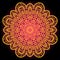 Orange vintage art of india. Mandala chakra karma design