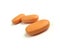 Orange vitamin pills