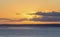 Orange Warm Sunset Clouds over Llandudno Bay