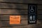 Orange warning sign on the restroom at Moose Creek Campground: Recent Bear Sightings in Neigborhood