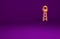 Orange Watch tower icon isolated on purple background. Prison tower, checkpoint, protection territory, state border