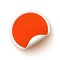 Orange watercolor blank sticker