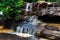 Orange waterfall in Thailand