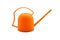 Orange watering can, orange watering pot on white background