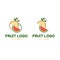 Orange watermelon Fruit slice juice logo concept design vector illustration