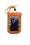 Orange waterproof mobile phone case isolated on white background. PVC zip lock bag protect mobile phone and important items from w