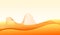 Orange wavy abstract background template.