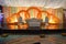 Orange Wedding Decoration Stage