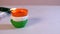 Orange, white, green bangles, Tricolor Diya kept together on Independence Day / Republic Day