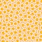 Orange and white simple daisy flowers seamless pattern, vector