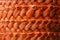 Orange wicker woven texture as background