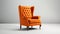 Orange Wingback Chair