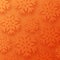 Orange winter card with snowflakes for seasonal, Christmas and N