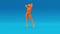 Orange Woman Sexy Smoke Figure Spirit Demon Blue Background