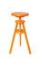 Orange Wood Stool