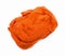 Orange wool fiber ball