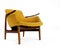 Orange wool modern chair