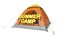 Orange yellow camping tent SUMMER CAMP concept 3D