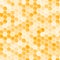 Orange yellow honeycomb background, seamless vector honey pattern