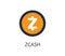 Orange Zcash Coin Isolated Cartoon Illustration