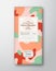 Oranges Chocolate Label. Abstract Shapes Vector Packaging Design Layout with Realistic Shadows. Modern Typography, Hand