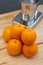 Oranges and chrome citrus juicer