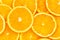 Oranges citrus fruits orange slices collection food background fresh fruit