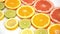 Oranges ,grapefruit, and other fruits sliced