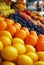 Oranges and lemons at a market stand