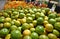 Oranges on market stall fruit