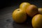 Oranges over wooden table