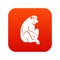 Orangutan icon digital red