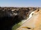 Oranje river landscape and stone desert