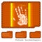 Orantsevy fingerprint, hand, high-tech future technologies, thermal scanner. vector illustration