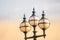 Orate Victorian orb street lamps at Alexander Palace.