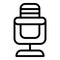 Oratory microphone icon outline vector. Public election