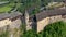 Orava castle in Slovakia. Medieval fortress on extremely high and steep cliff by the Orava river.